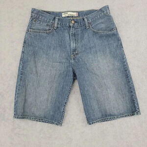Levi's Mens 569 Y2K Loose Straight Denim Shorts34x11 Cotton Blue 25CT